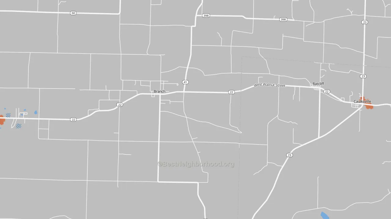 Bike Grade map of 72928, AR