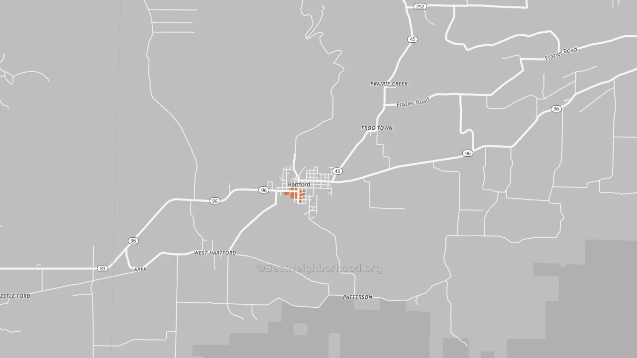 Bike Grade map of 72938, AR