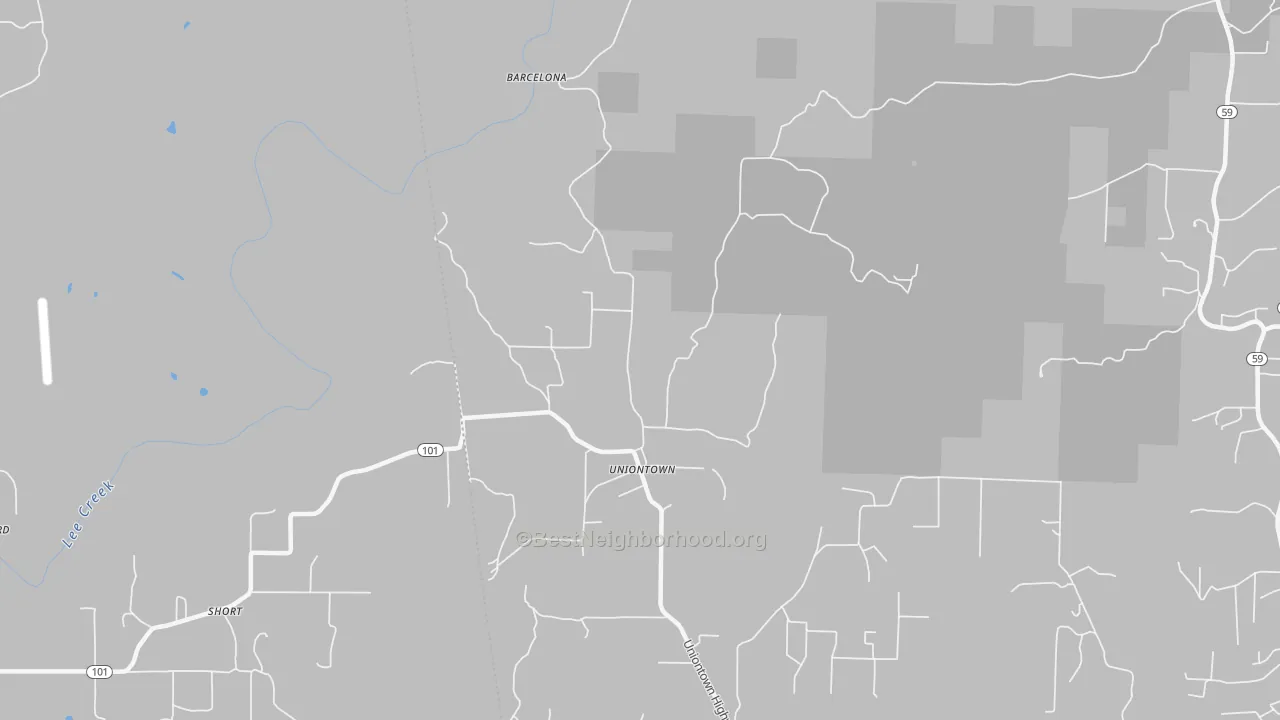 Bike Grade map of 72955, AR