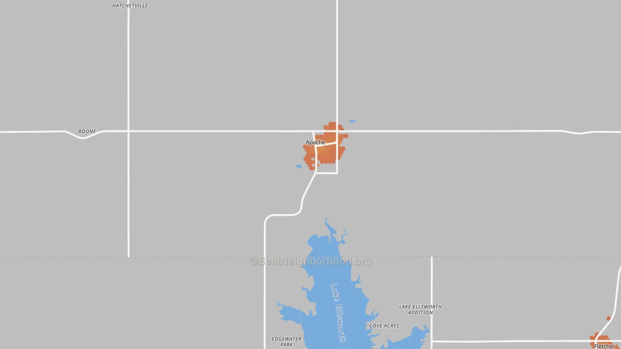 Bike Grade map of 73006, OK