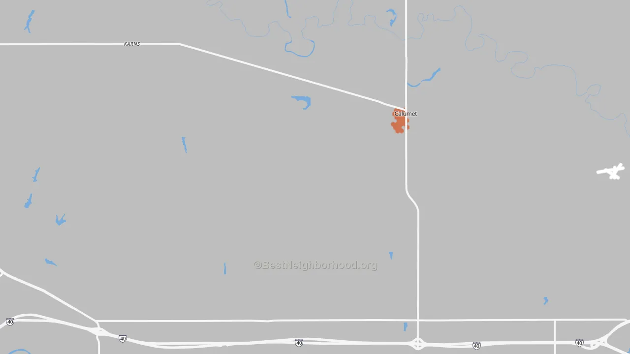 Bike Grade map of 73014, OK