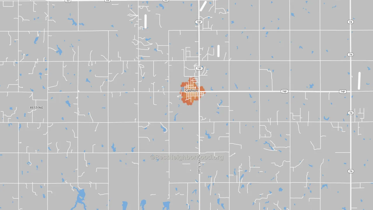 Bike Grade map of 73016, OK