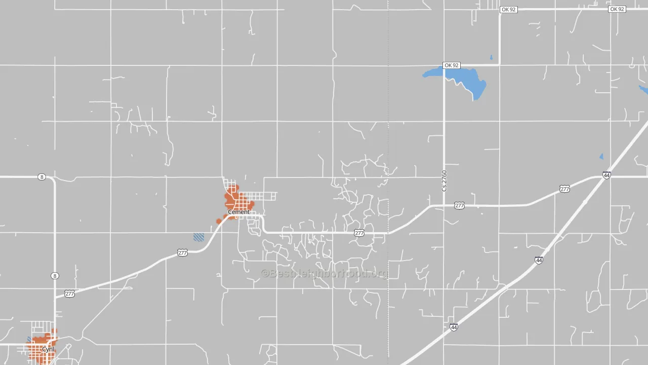Bike Grade map of 73017, OK