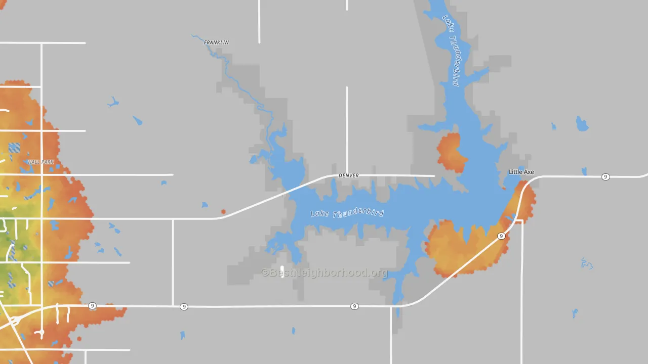 Bike Grade map of 73026, OK