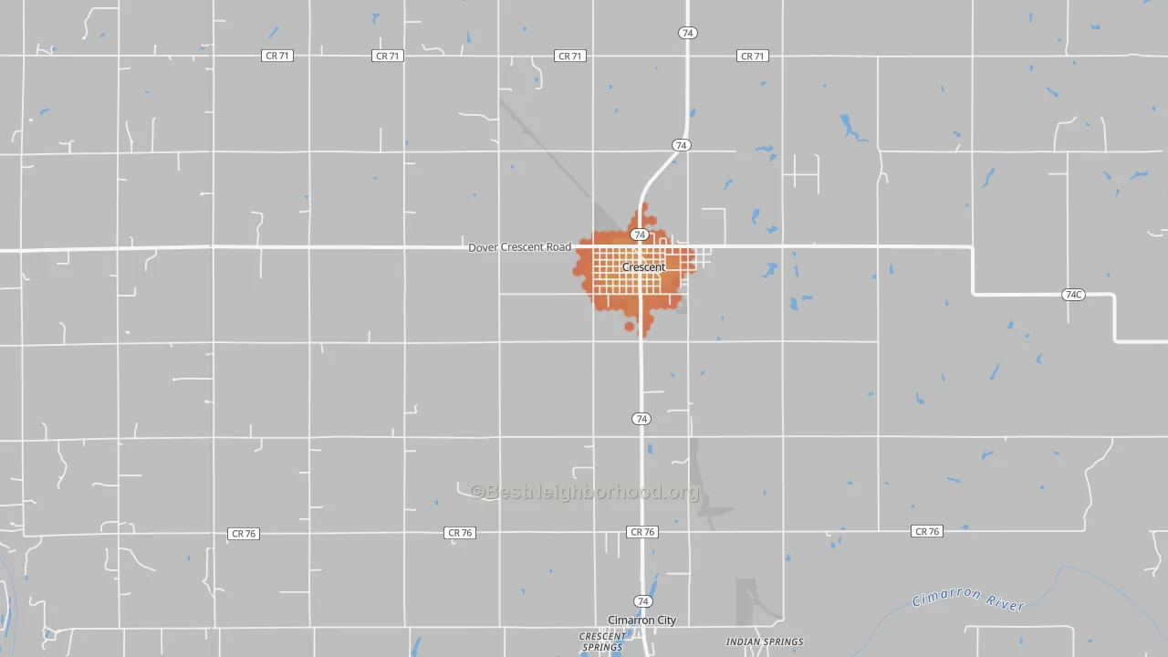 Bike Grade map of 73028, OK