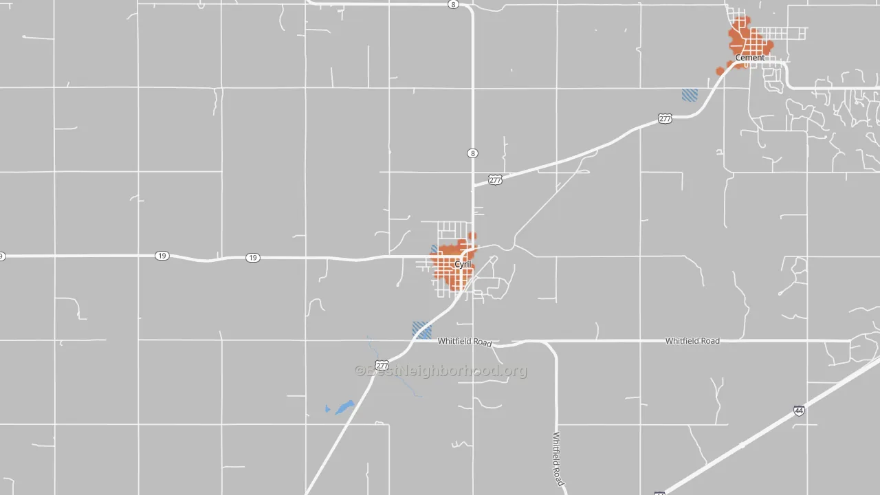 Bike Grade map of 73029, OK
