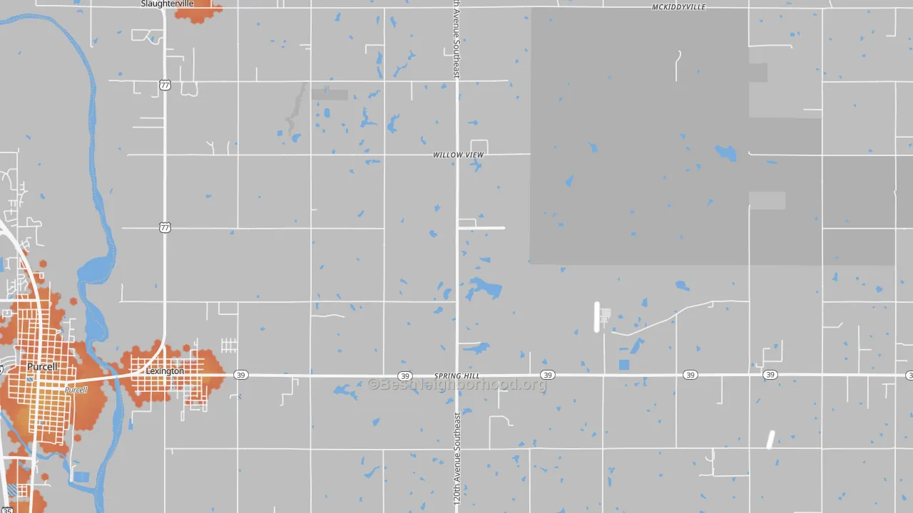 Bike Grade map of 73051, OK