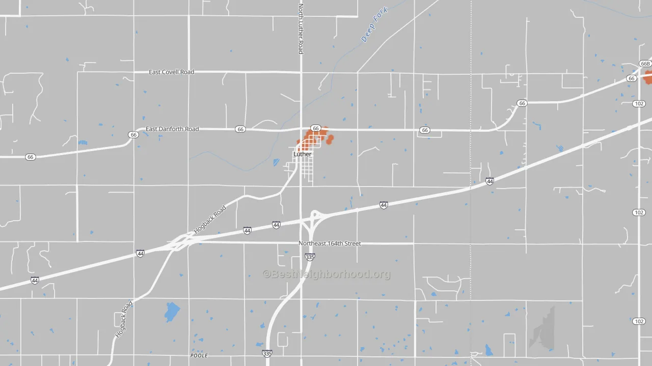 Bike Grade map of 73054, OK