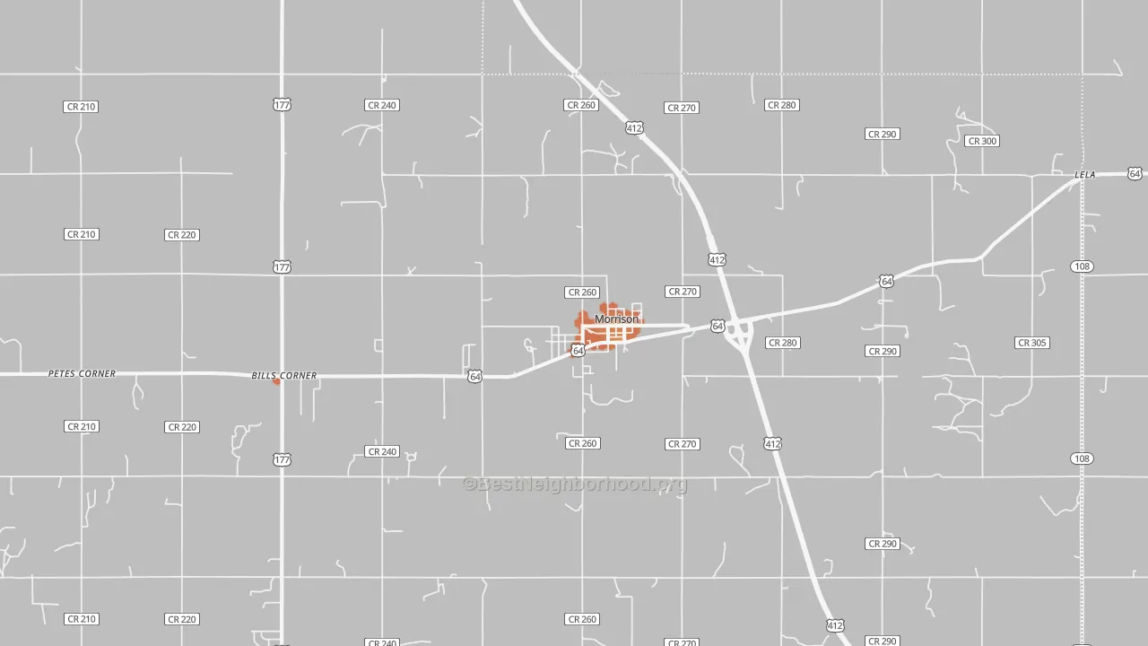 Bike Grade map of 73061, OK