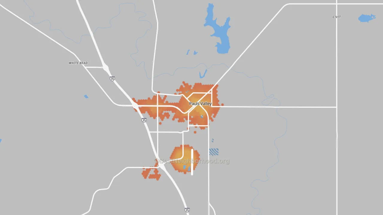 Bike Grade map of 73075, OK