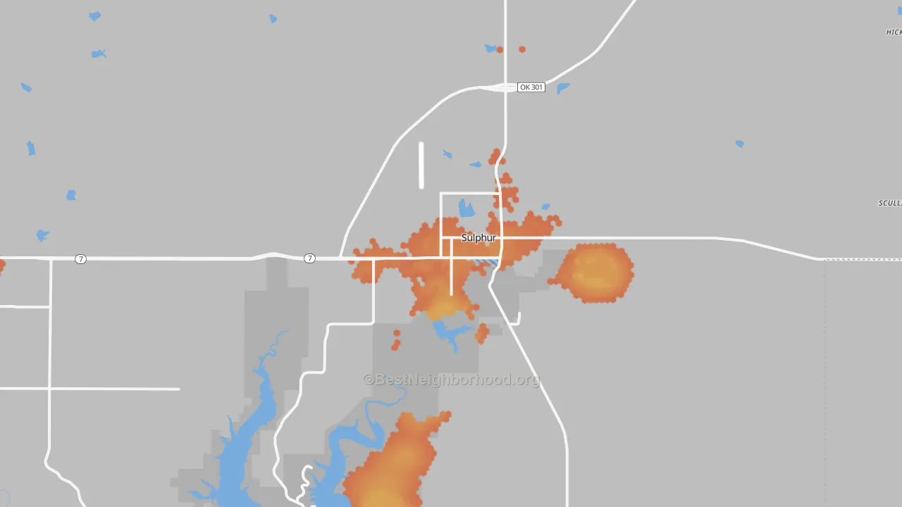 Bike Grade map of 73086, OK