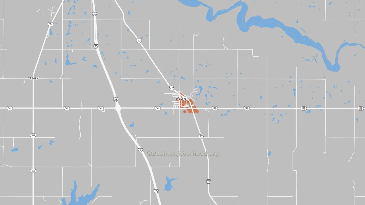 Bike Grade map of 73095, OK