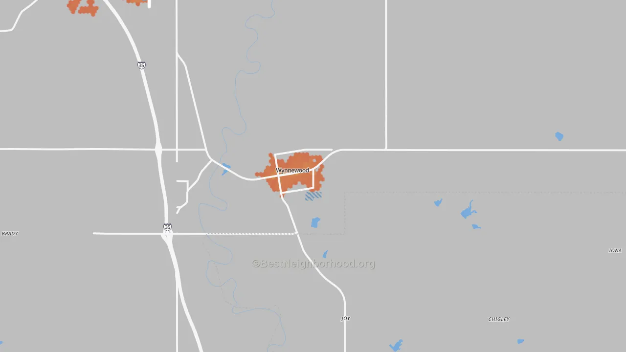 Bike Grade map of 73098, OK
