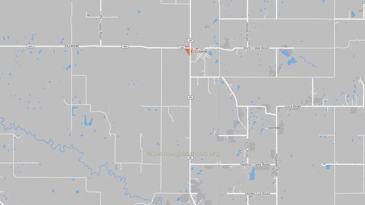 Bike Grade map of 73432, OK