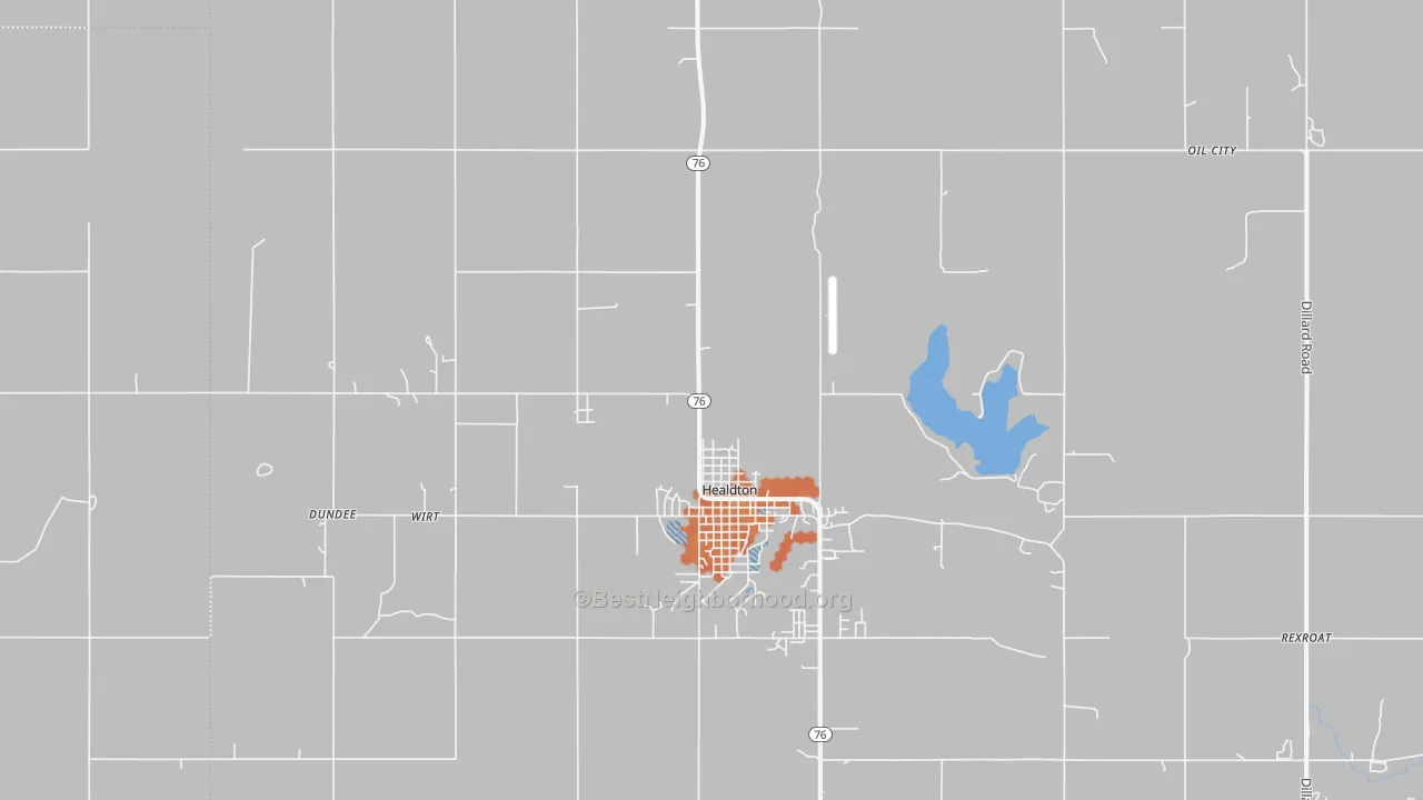Bike Grade map of 73438, OK