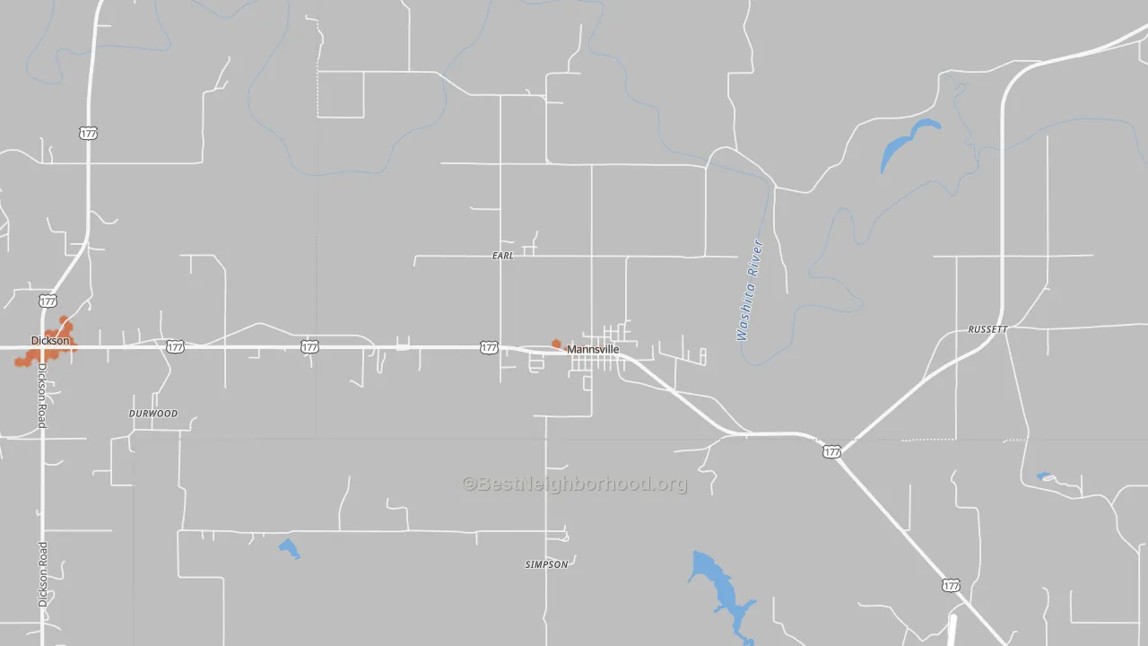 Bike Grade map of 73447, OK