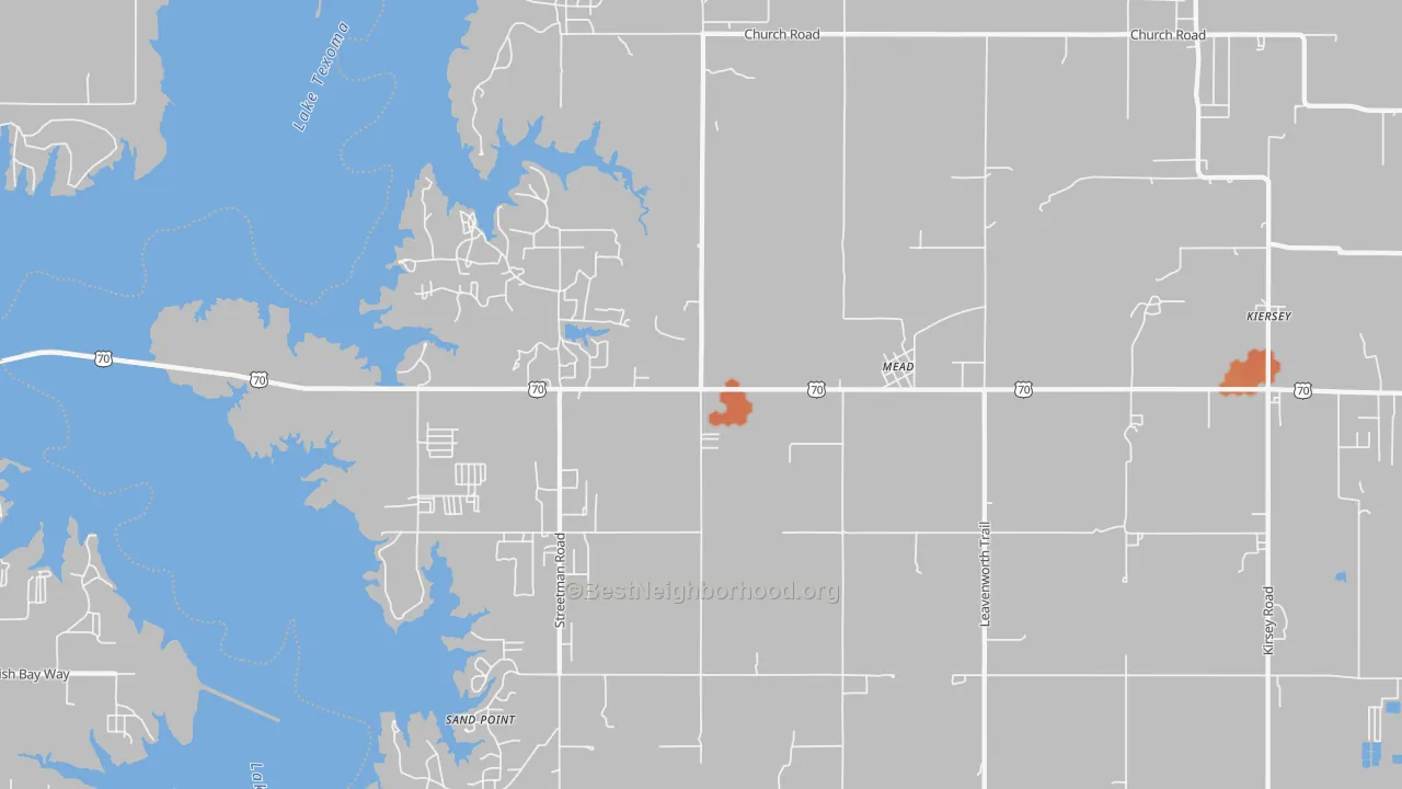 Bike Grade map of 73449, OK