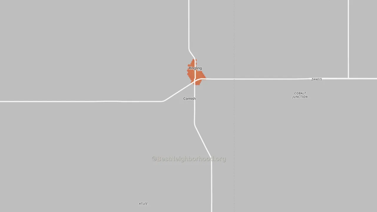 Bike Grade map of 73456, OK