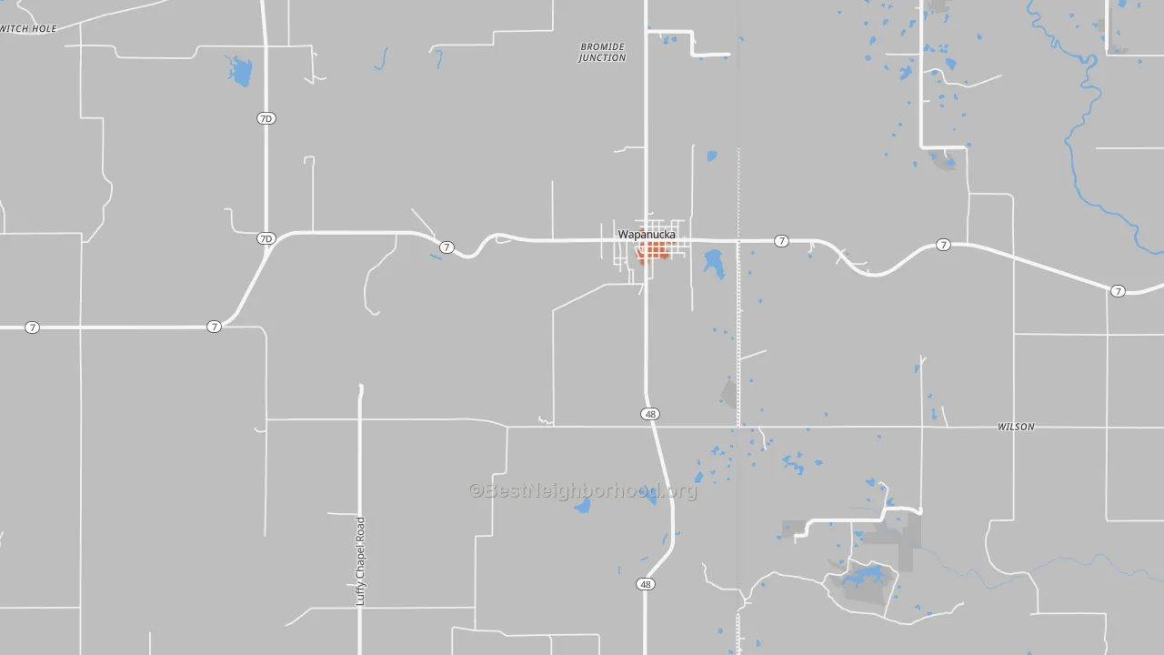 Bike Grade map of 73461, OK