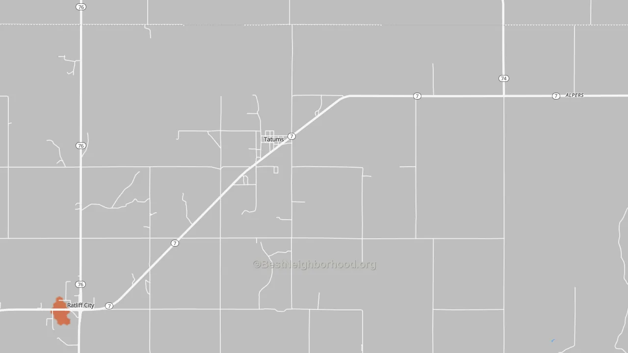 Bike Grade map of 73487, OK
