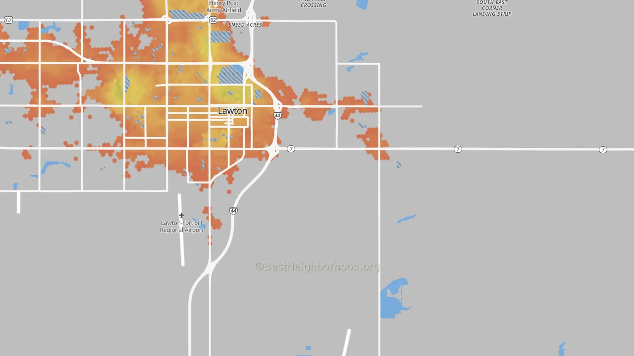 Bike Grade map of 73501, OK