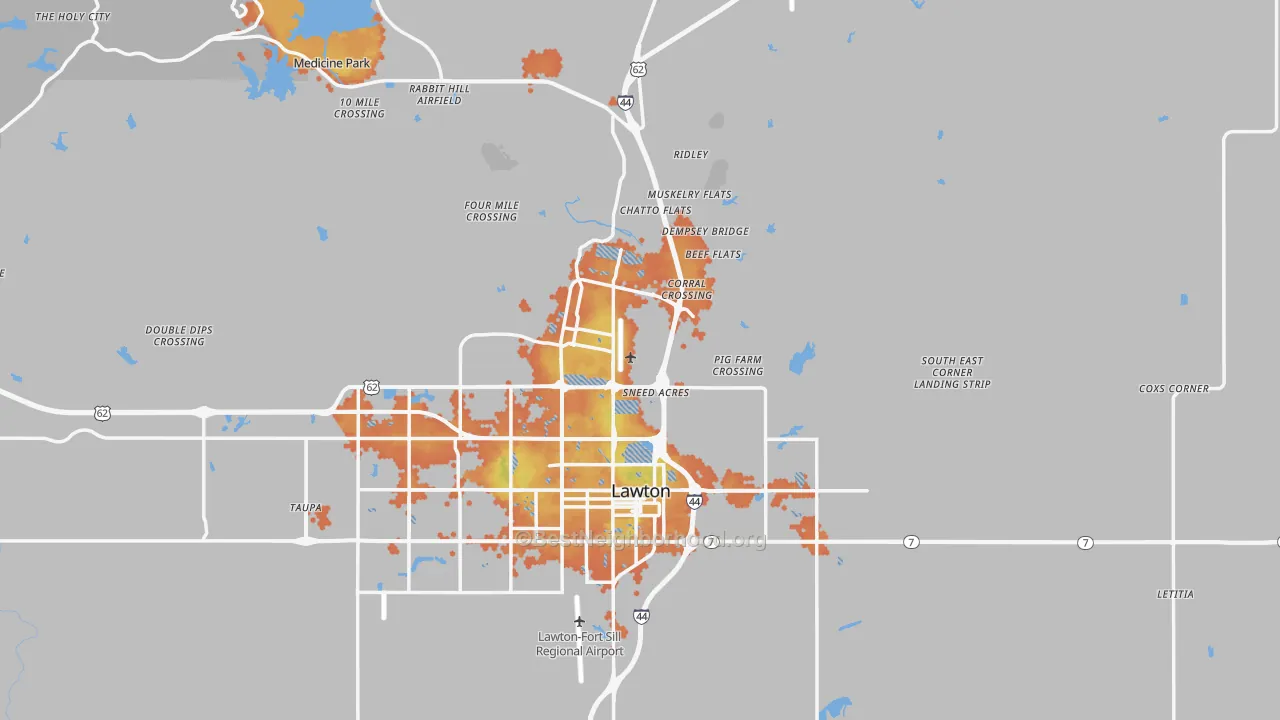 Bike Grade map of 73507, OK
