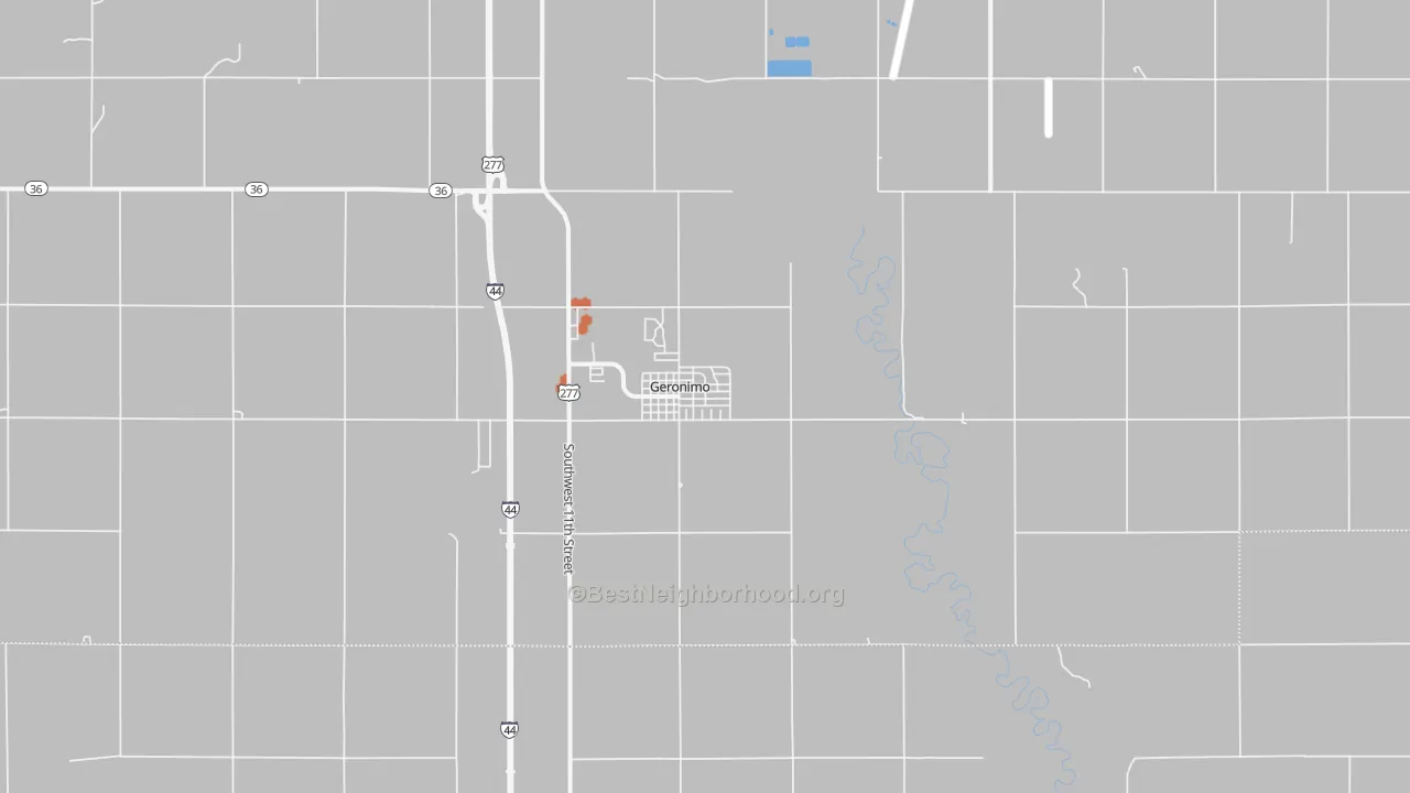 Bike Grade map of 73543, OK
