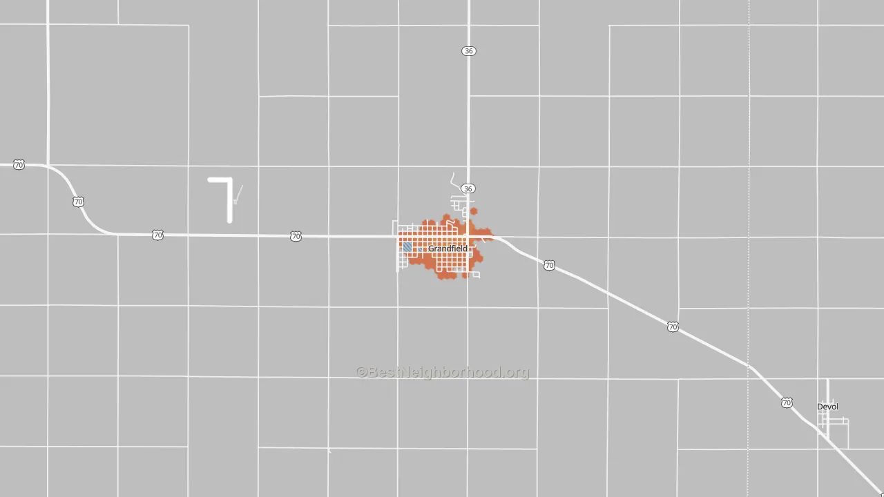 Bike Grade map of 73546, OK