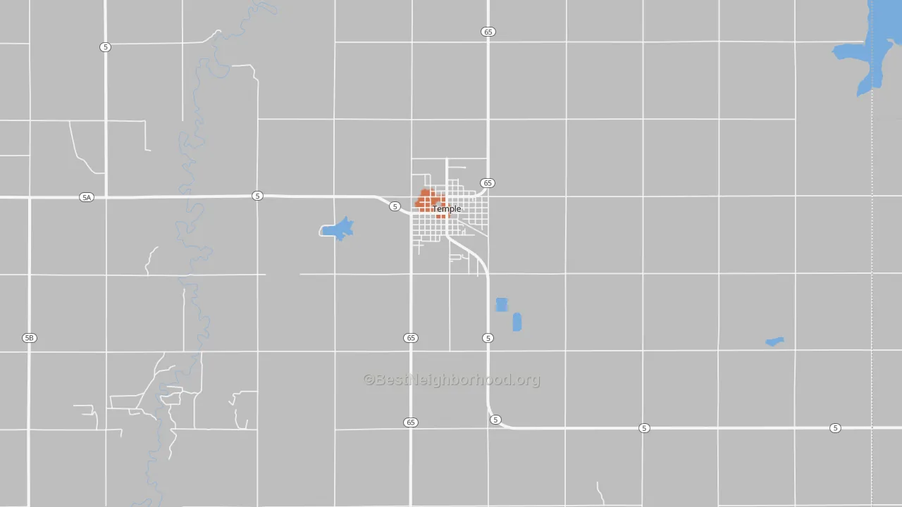 Bike Grade map of 73568, OK
