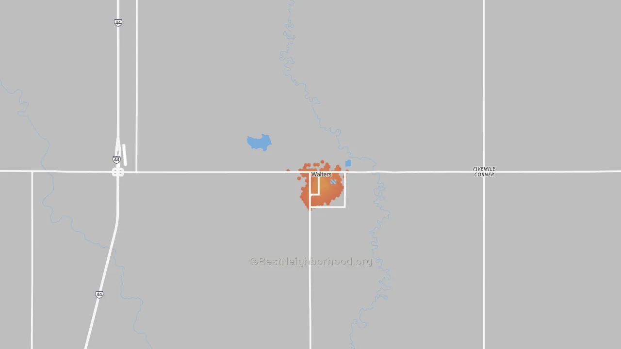 Bike Grade map of 73572, OK