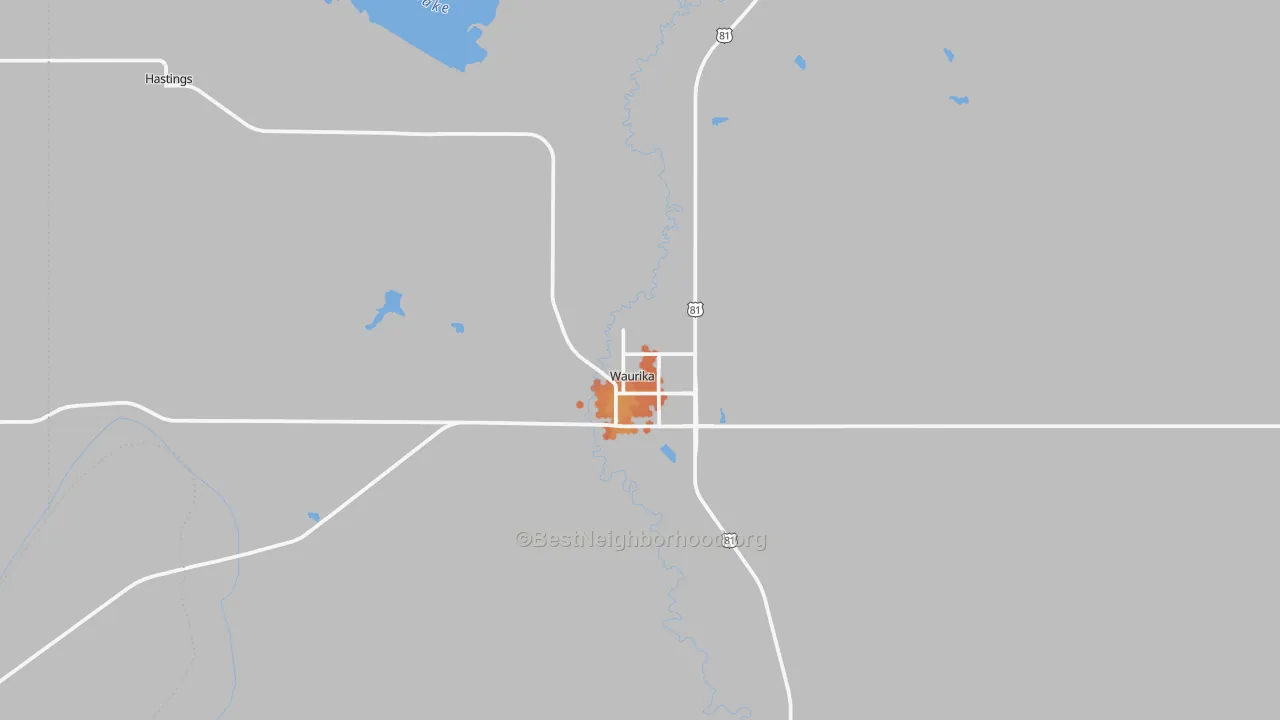 Bike Grade map of 73573, OK