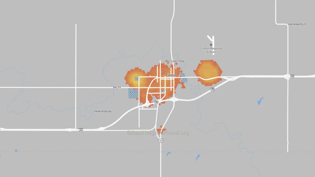Bike Grade map of 73601, OK