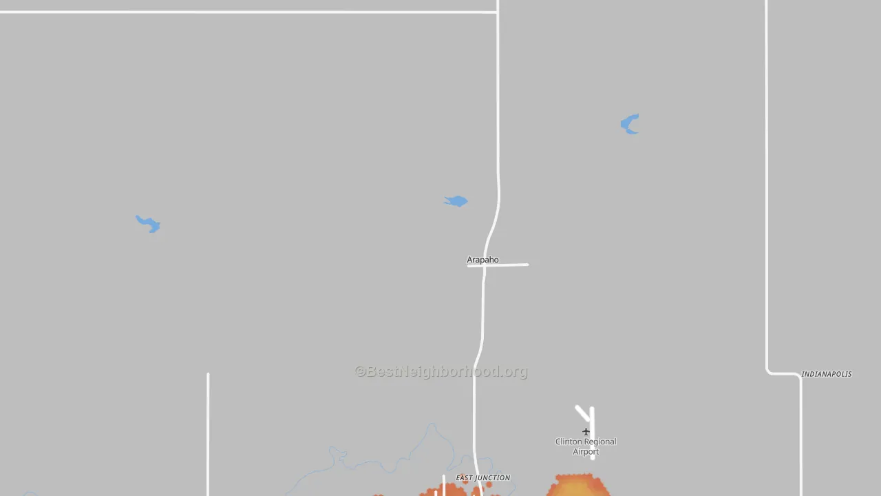 Bike Grade map of 73620, OK