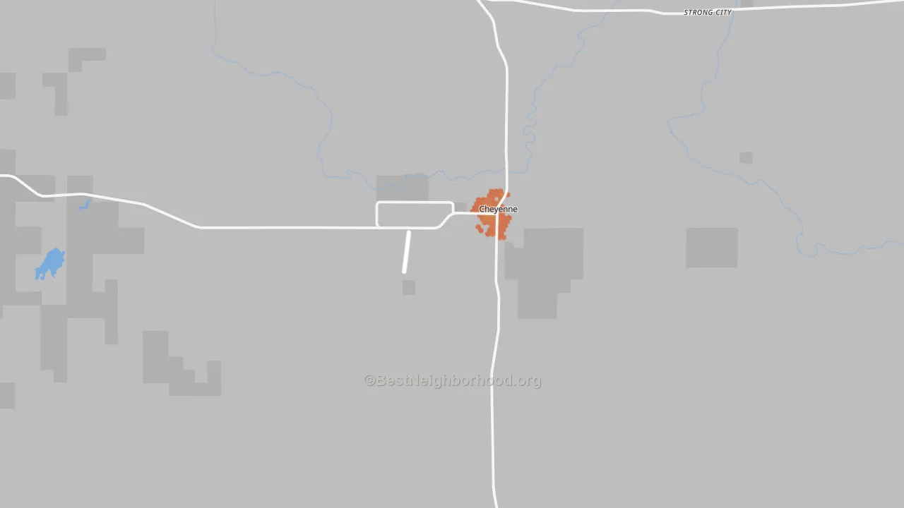 Bike Grade map of 73628, OK
