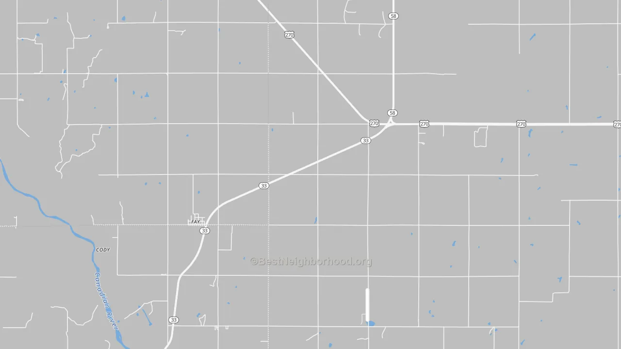 Bike Grade map of 73646, OK