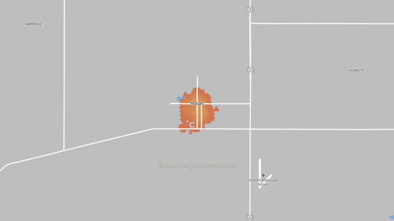 Bike Grade map of 73651, OK