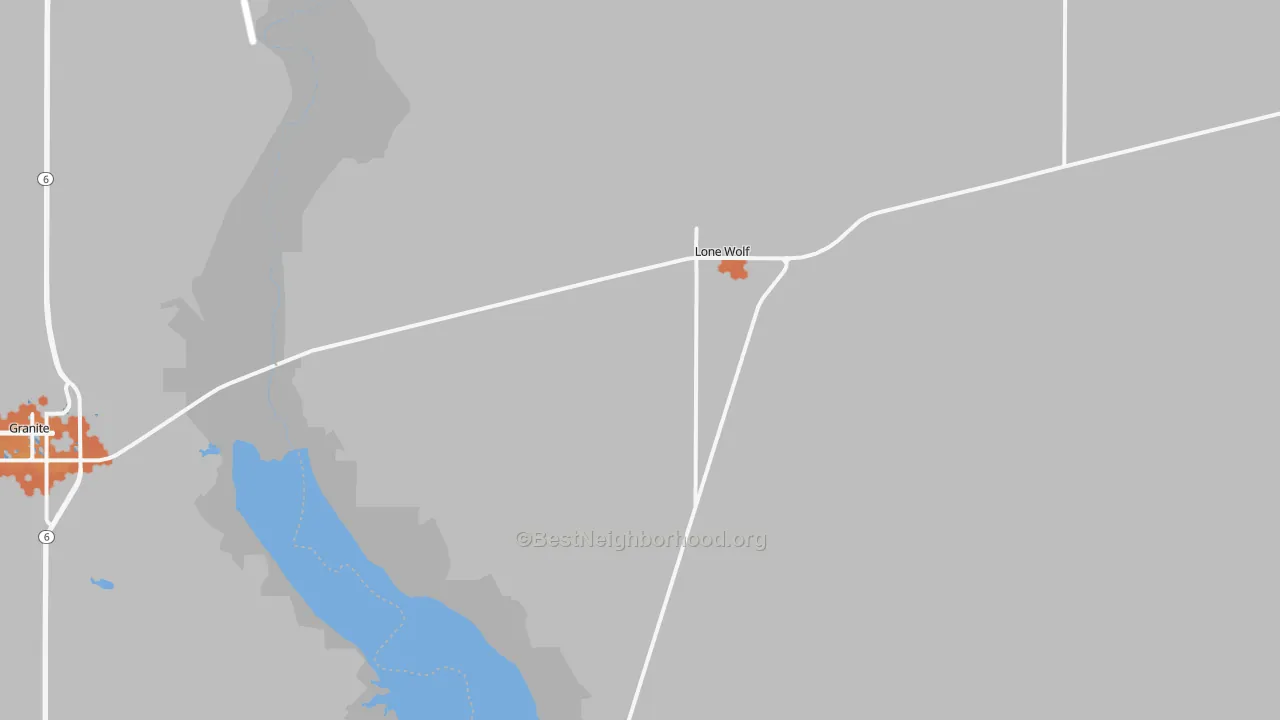 Bike Grade map of 73655, OK