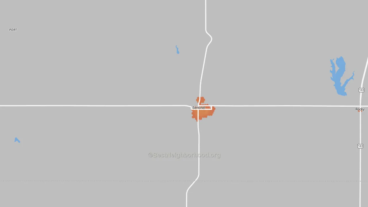 Bike Grade map of 73664, OK