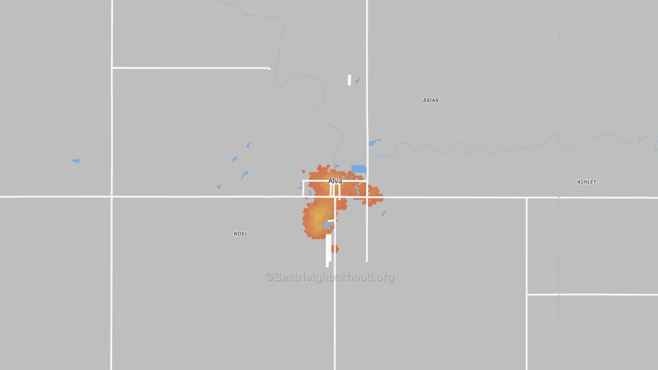 Bike Grade map of 73717, OK
