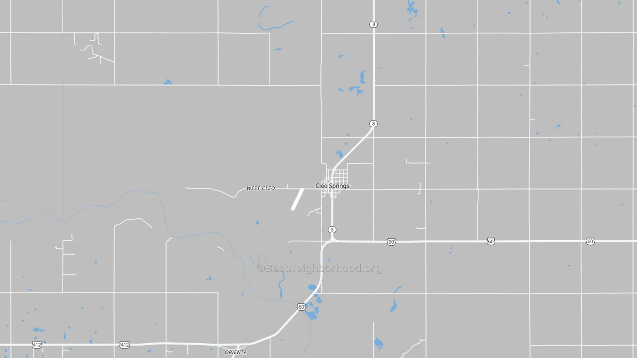 Bike Grade map of 73729, OK