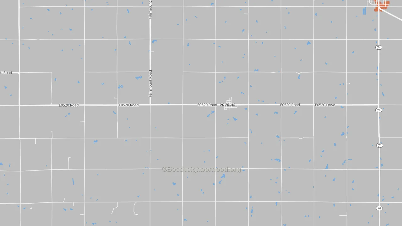 Bike Grade map of 73733, OK