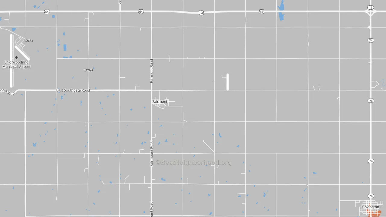 Bike Grade map of 73736, OK