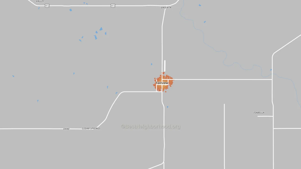 Bike Grade map of 73737, OK