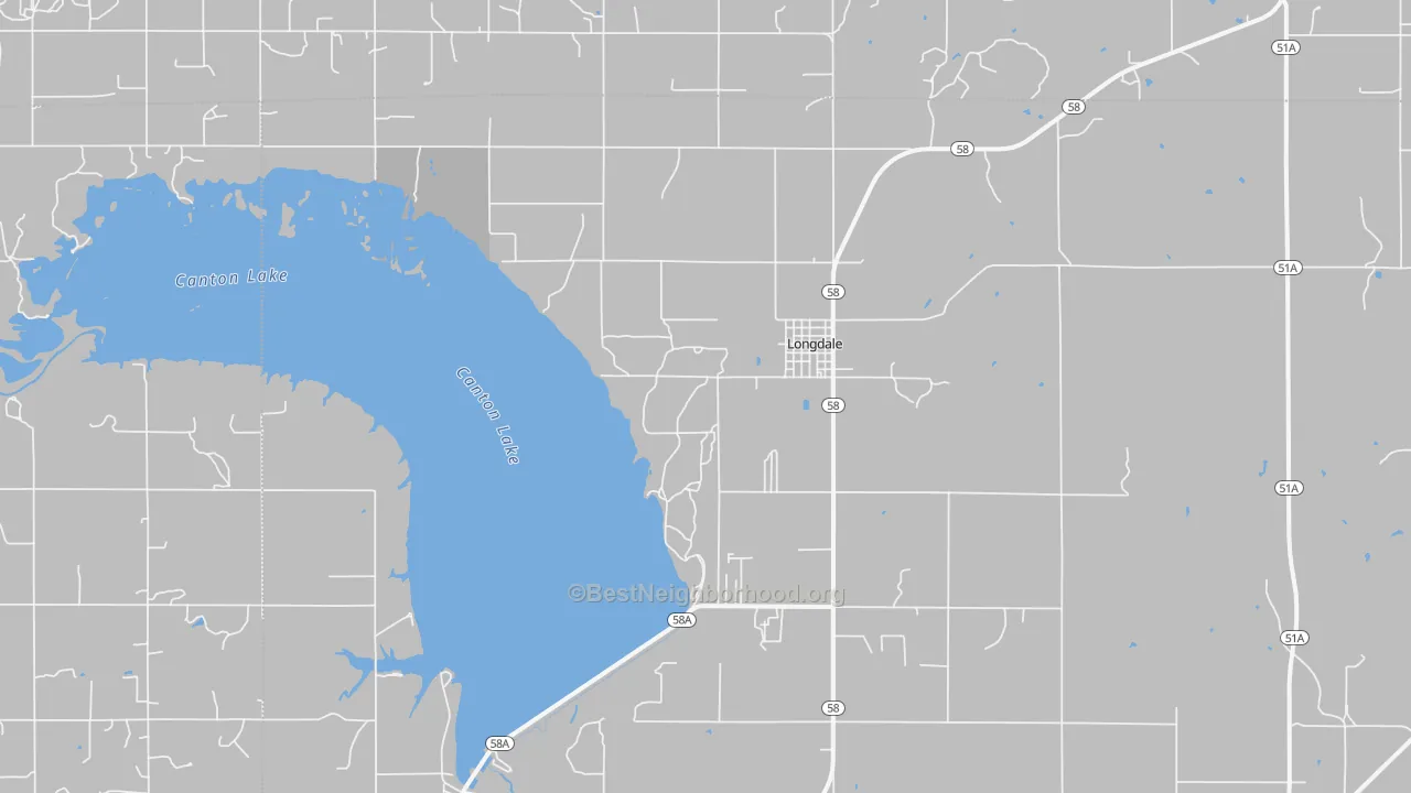 Bike Grade map of 73755, OK