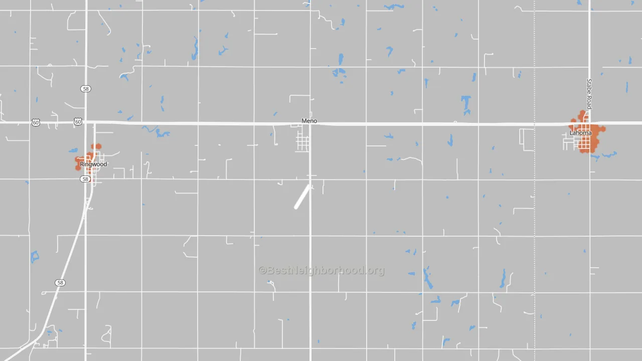 Bike Grade map of 73760, OK
