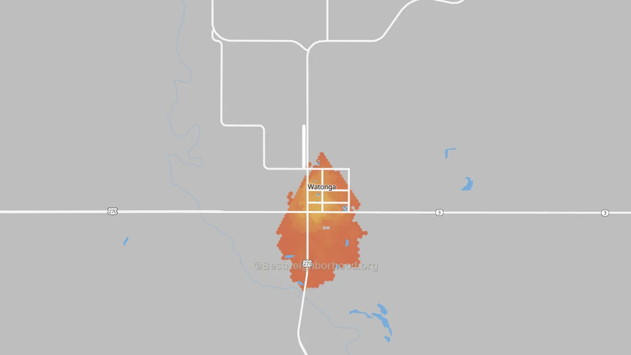 Bike Grade map of 73772, OK