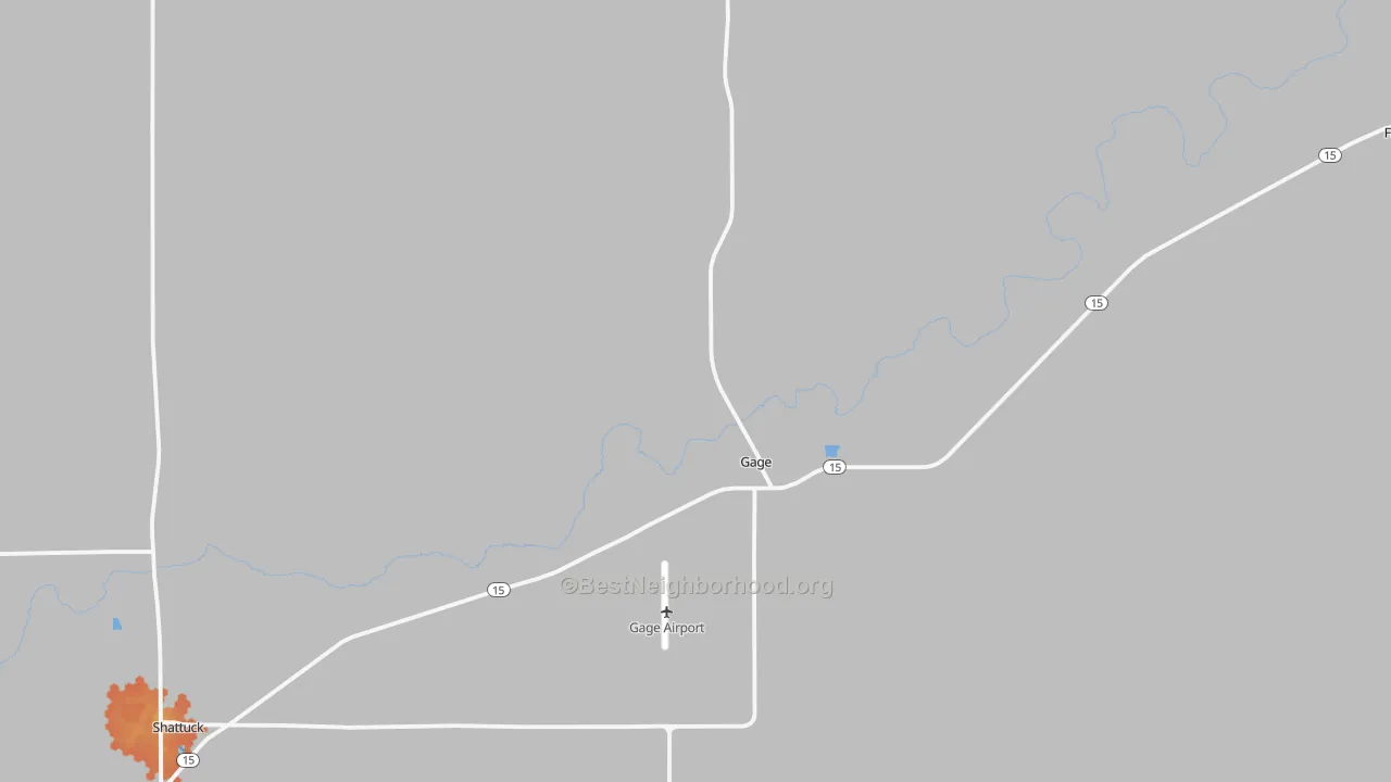 Bike Grade map of 73843, OK