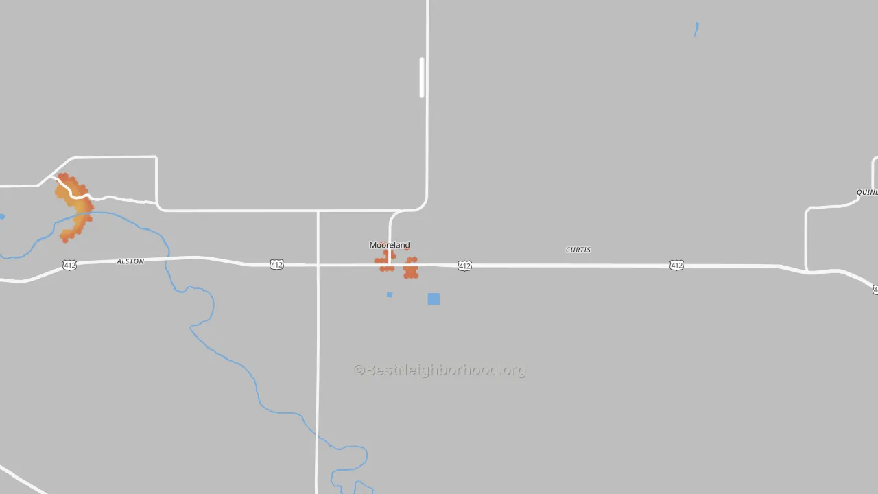 Bike Grade map of 73852, OK
