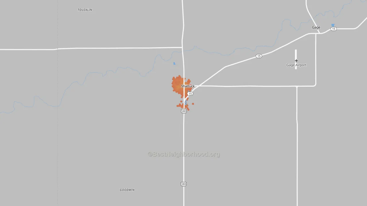 Bike Grade map of 73858, OK