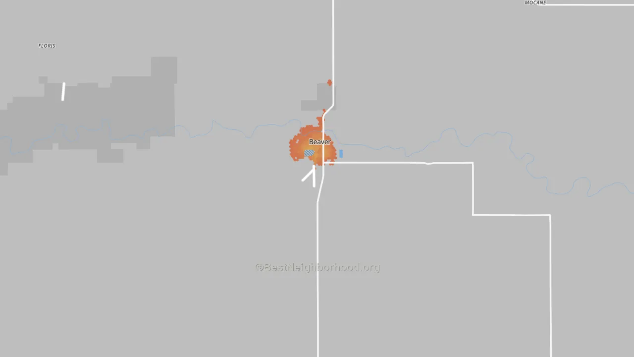 Bike Grade map of 73932, OK